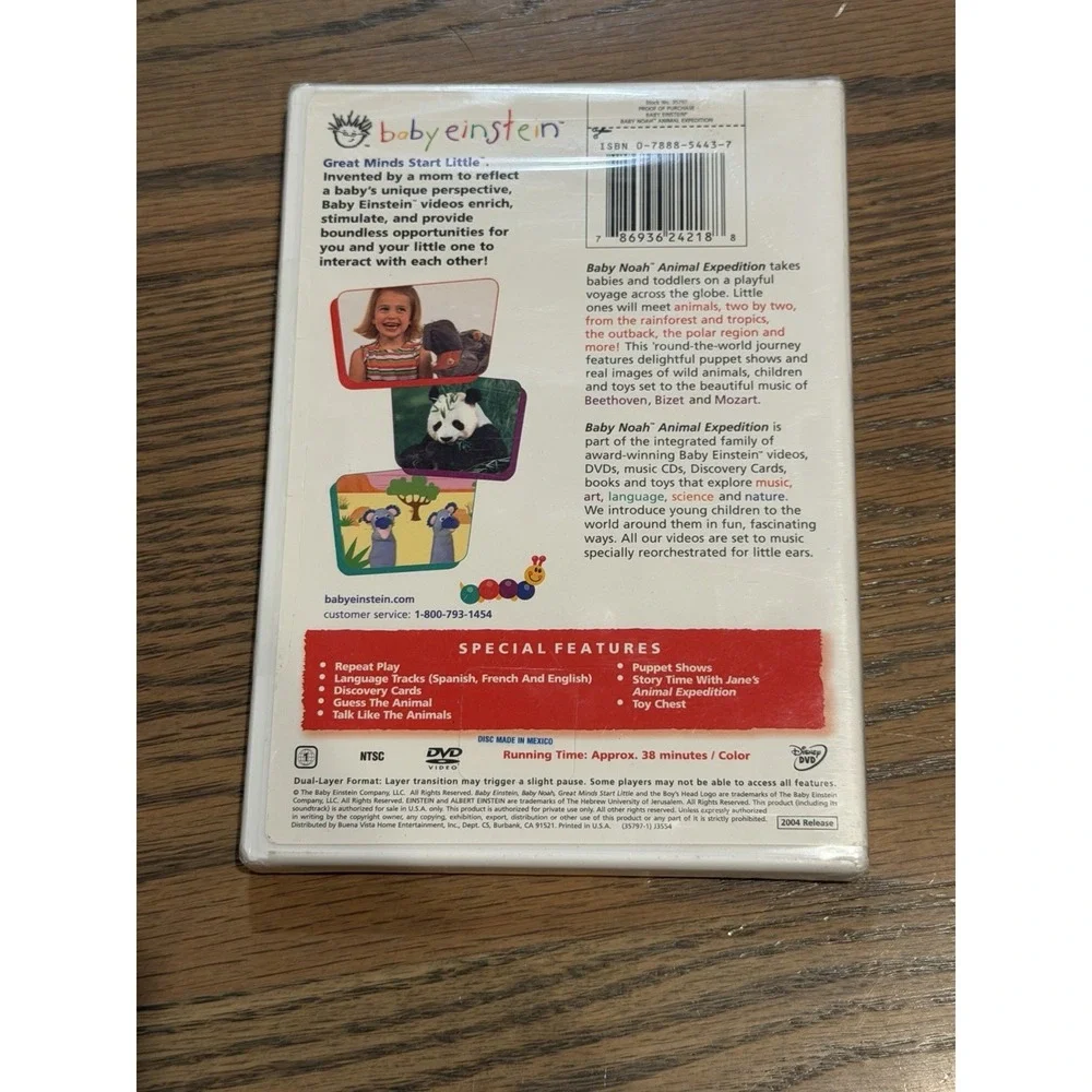 Baby Einstein Baby Noah Animal Expedition Dvd Learning Educational Toddler